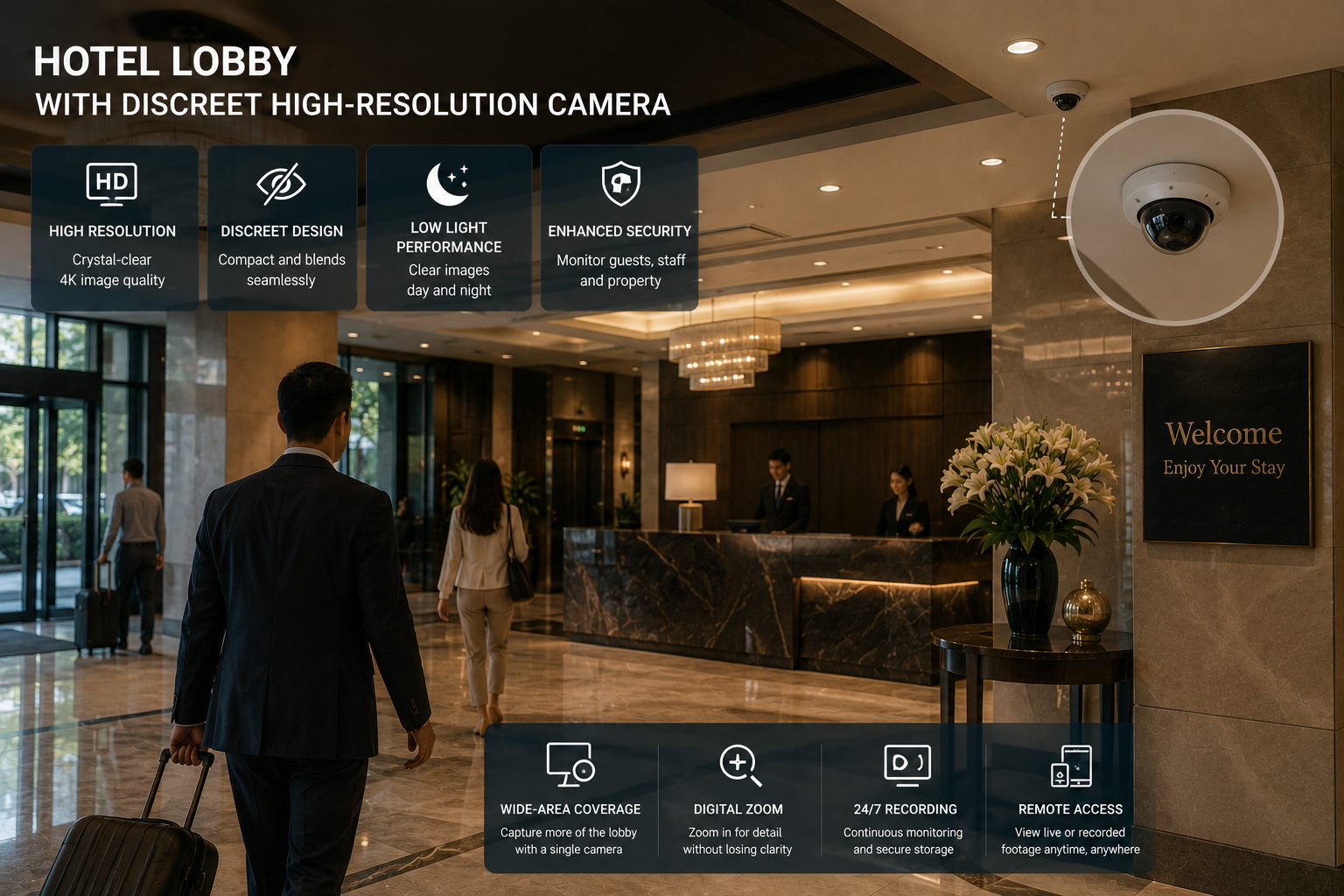 Hotel CCTV coverage — Zashtech industries